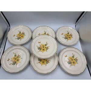 Sangostone Butterfly II 7.25"in Dessert / Salad / Bread Plates Set Of 7